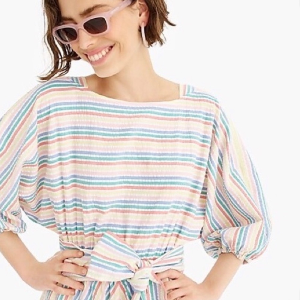 Sold 🛍 J crew Dolman-sleeve dress 🌈 seersucker